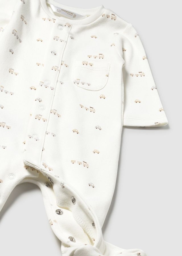 Mayoral 2714 Baby Boy Button Down Footsie/