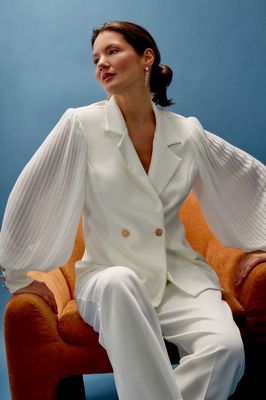 Frank Lyman 242321U Women's Gold Button Jacket/ OFF WHITE