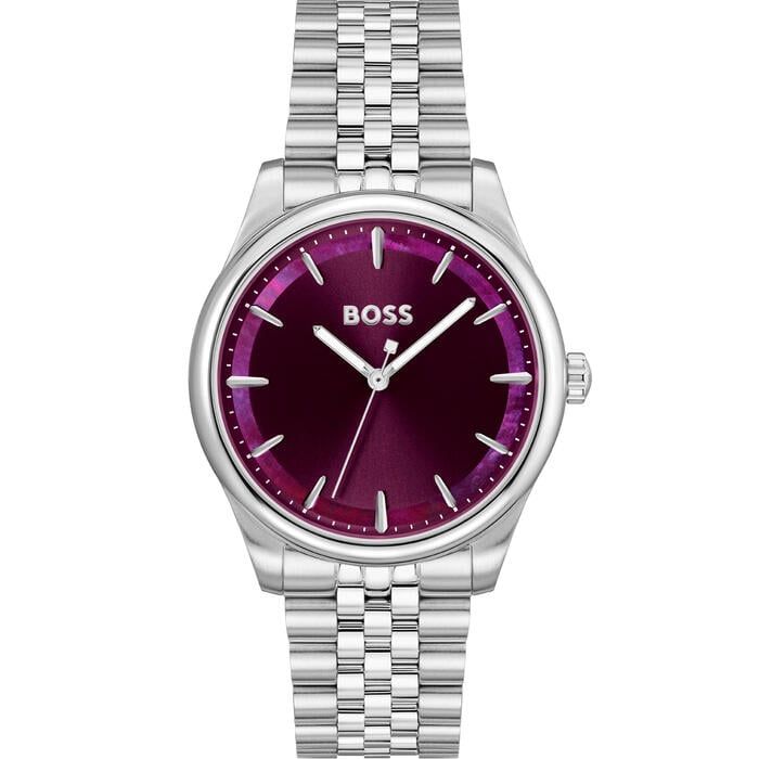 BOSS 1502778-GRACEFUL Women's Stainless Steel Watch w/ Red Mother of Pearl Index/ 36mm
