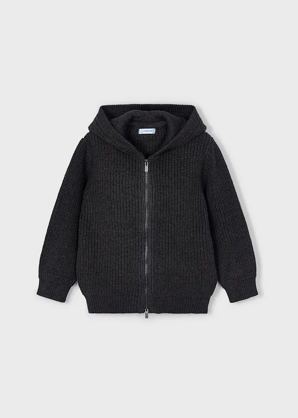 Mayoral 4386 Boy's Knit Hooded Zip Up