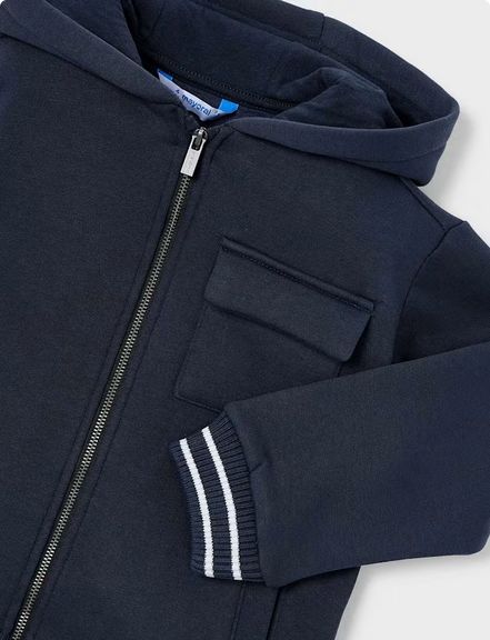 Mayoral 4427 Boy's Fleece Zip Up Hoodie