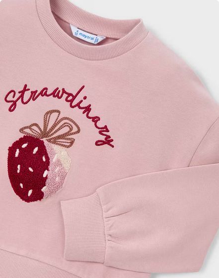 Mayoral 4435 Girl's Long Sleeve Strawdinary Sweater