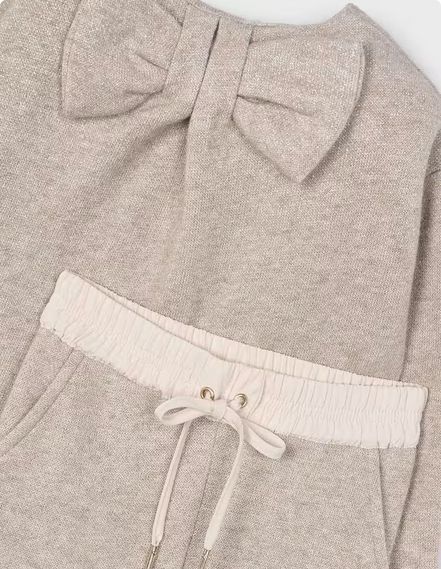 Mayoral 4584 Girl's Long Sleeve Shimmer Top & Jogger Set