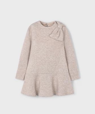 Mayoral 4991 Girl's LS Shimmer Knit Dress/