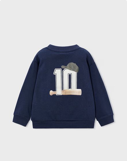 Mayoral 4401 Boy's Long Sleeve Back Print Pullover