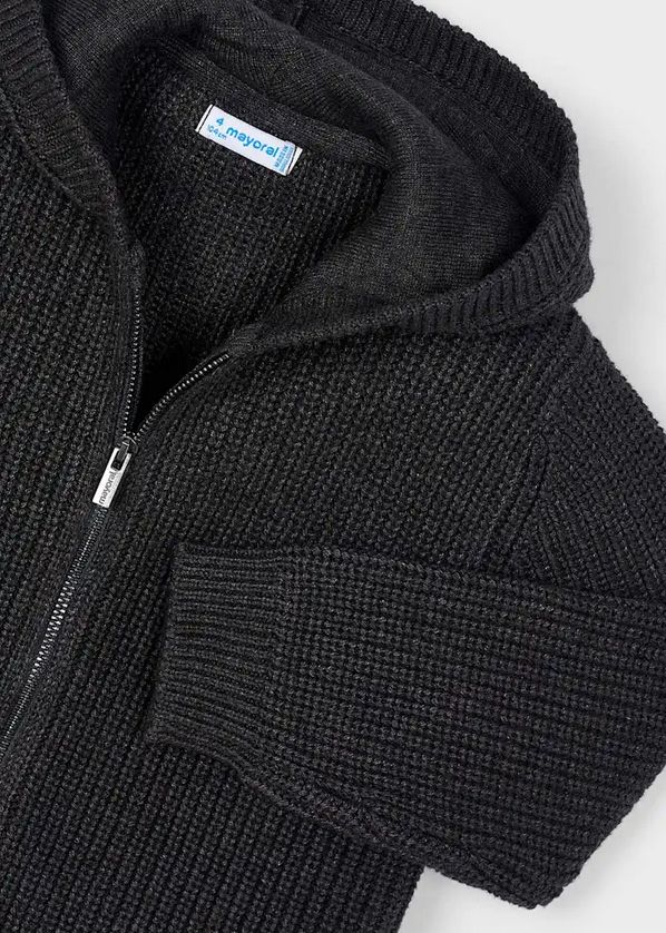 Mayoral 4386 Boy's Knit Hooded Zip Up/