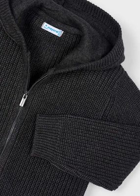 Mayoral 4386 Boy's Knit Hooded Zip Up/