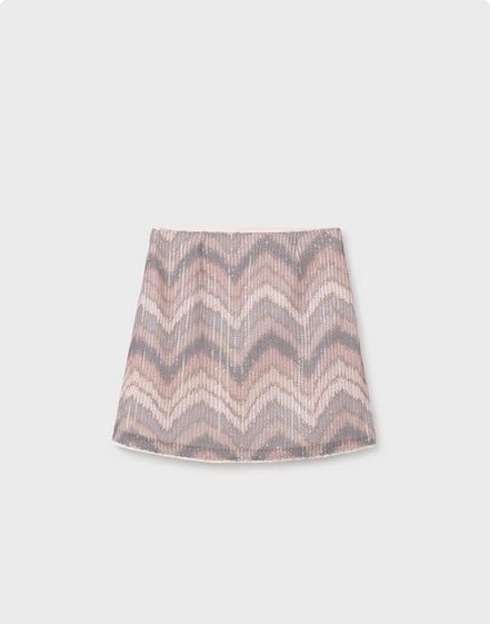 Mayoral 7031/7903 Girl's Long Sleeve Sequin Top & Skirt Set