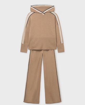 Mayoral 7585 Girl's Knit Hooded Top & Pant Set/