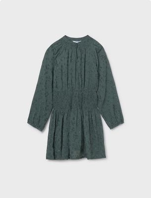 Mayoral 7909 Girl's LS Chiffon Dress/