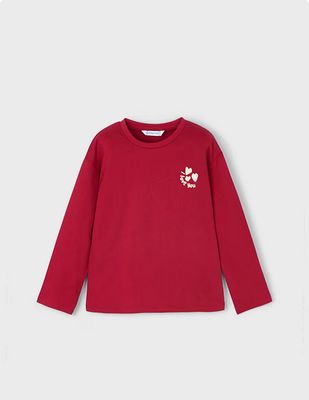 Mayoral 4005 Girl's LS T-Shirt "I Love You"/