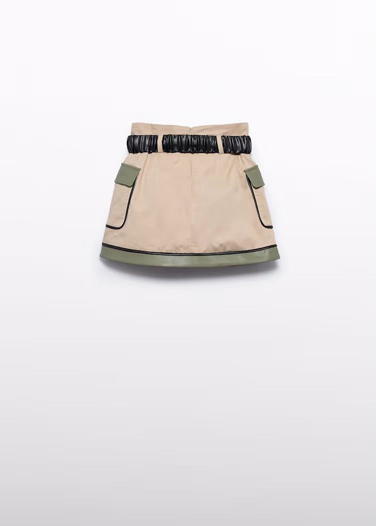 Abel & Lula 5523 Girl's Tri-Colour Cargo Belted Skirt