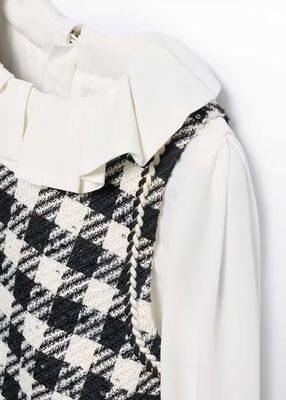 Abel & Lula 5526 Girl's LS Checkered Dress/