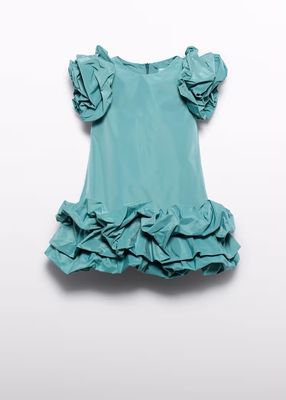 Abel & Lula 5535 Girl's SS Solid Taffeta Dress/