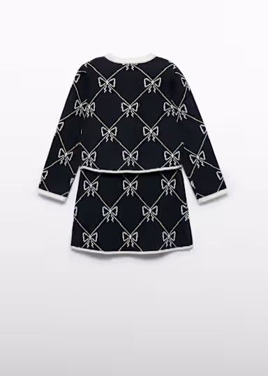 Abel & Lula 5538 Girl's Knit Long Sleeve Bow Top & Skirt Set