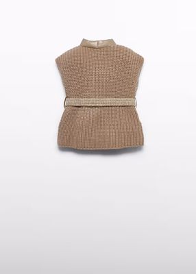 Abel & Lula 5839 Girl's Puffer Vest w/ Belt