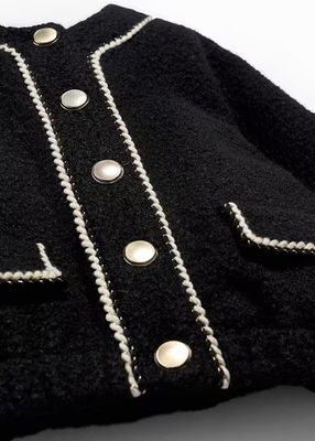 Abel & Lula 5843 Girl's Sherpa Button Up Jacket/