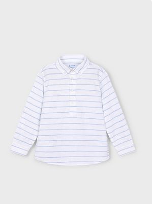 Mayoral 3118 Boy’s Long Sleeve Striped Dress Shirt