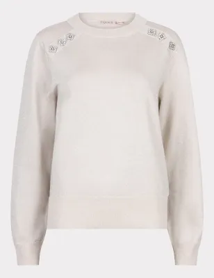 Esqualo F25.31502 Women's Long Sleeve Shimmer Sweater