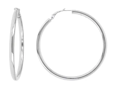 Bronzallure WSBZ00310 Large/Thick Shiny Hoop Earrings