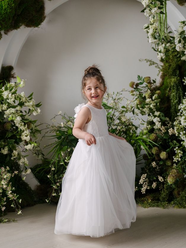 Teter Warm FS13 Girl’s Flower Girl/Communion Dress – Ivory