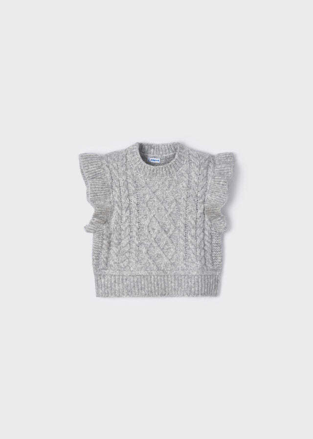 Mayoral 4313 Girl's Ruffle Sleeve Knit Vest – Plata Vigore