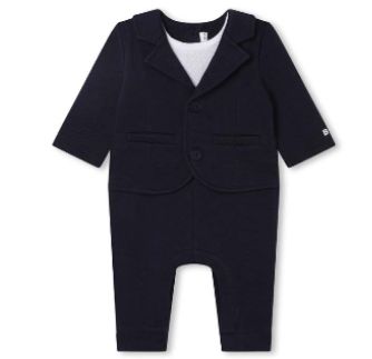 Hugo Boss J94357 Baby Boy’s Long Sleeve Ceremony Short All In One Onesie