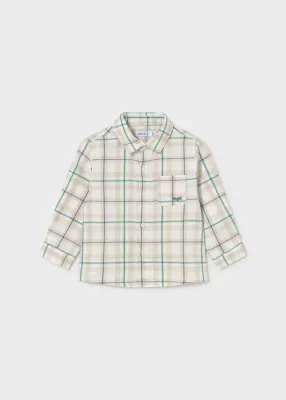 Mayoral 2112, Baby Boy 36M, Blue and Orange Flannel