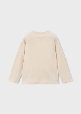 Mayoral 173 Boy's Youth LS Writing Basic T-Shirt/