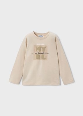 Mayoral 173 Boy's Youth LS Writing Basic T-Shirt/