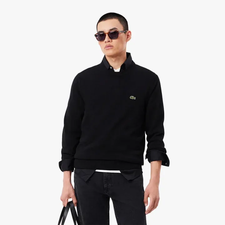 Lacoste AH1985-52 Men’s Crew Neck Cotton Sweater