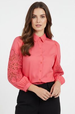 Esqualo SP24.14035 Women's Long Sleeve Crochet Blouse