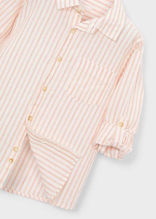 Mayoral 3119 Boy's Striped Linen Overshirt