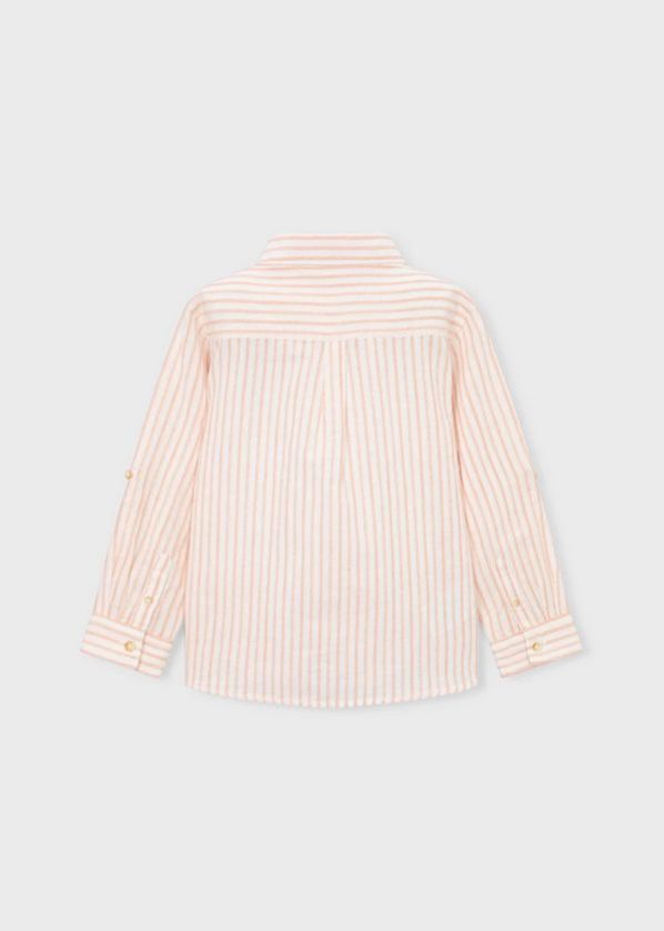 Mayoral 3119 Boy's Striped Linen Overshirt