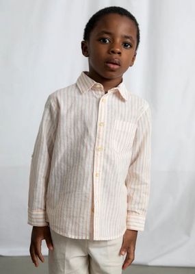Mayoral 3119 Boy's Striped Linen Overshirt/
