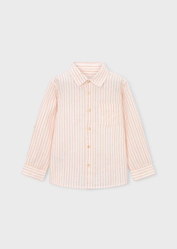 Mayoral 3119 Boy's Striped Linen Overshirt