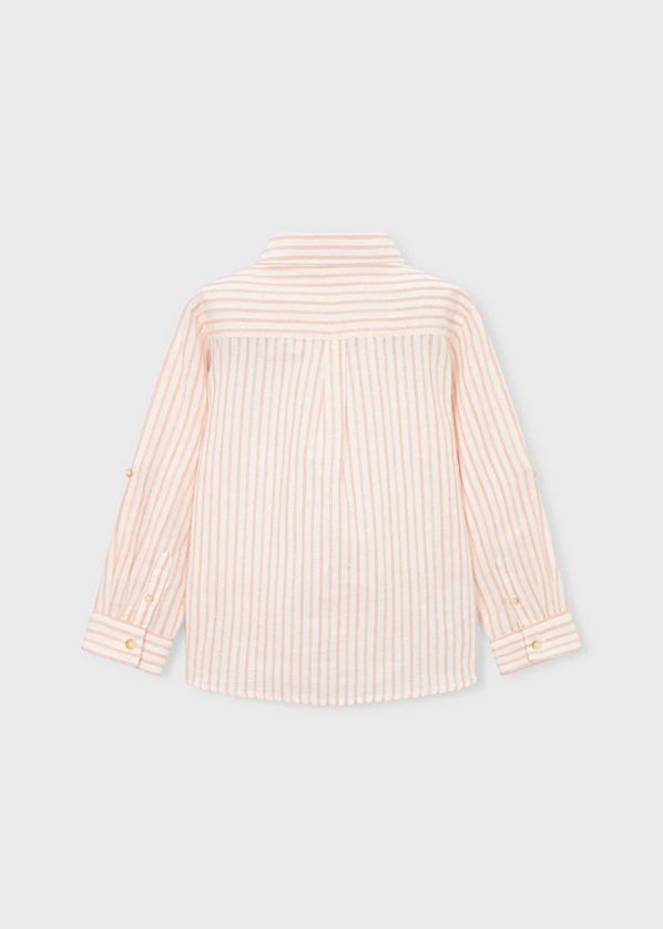 Mayoral 3119 Boy's Striped Linen Overshirt