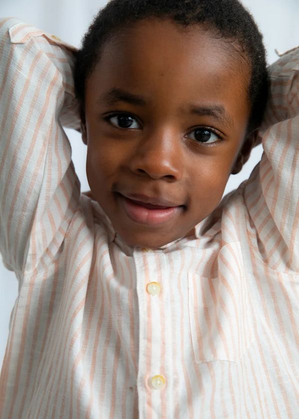 Mayoral 3119 Boy's Striped Linen Overshirt