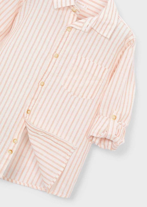Mayoral 3119 Boy's Striped Linen Overshirt