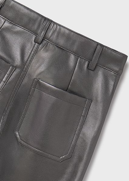 Mayoral 7550 Girl's Vegan Leather Pants – Plomo