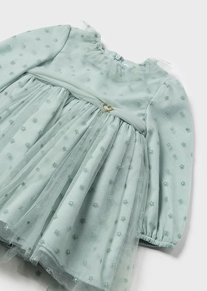Mayoral 2907 Baby Girl's Long Sleeve Tulle Dress – Jade