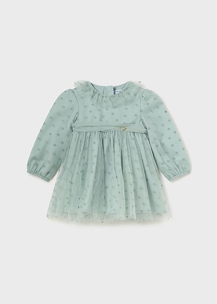 Mayoral 2907 Baby Girl's Long Sleeve Tulle Dress – Jade