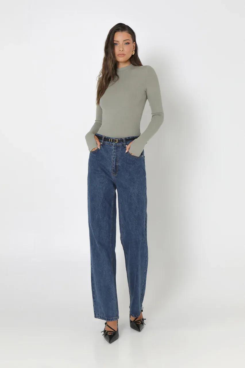 Madison MS2873 Women's Long Sleeve Cassidy Top – Sage