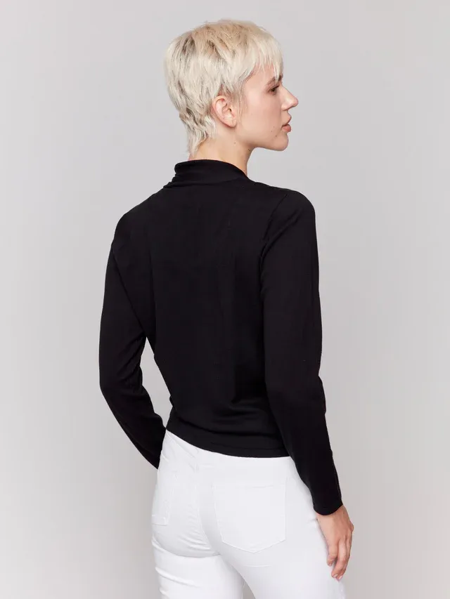 Charlie B C2645R-5408 Long Sleeve Bolero Front Tie