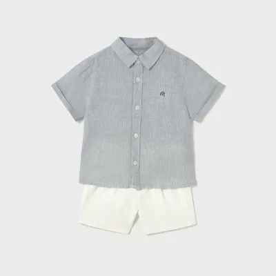 Mayoral 1251 Baby Boy’s Shirt & Short Set/