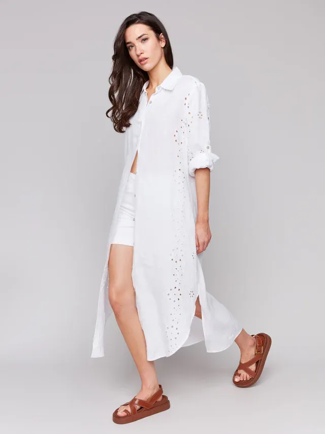 Charlie B C3106E Women’s Solid Button Up Dress