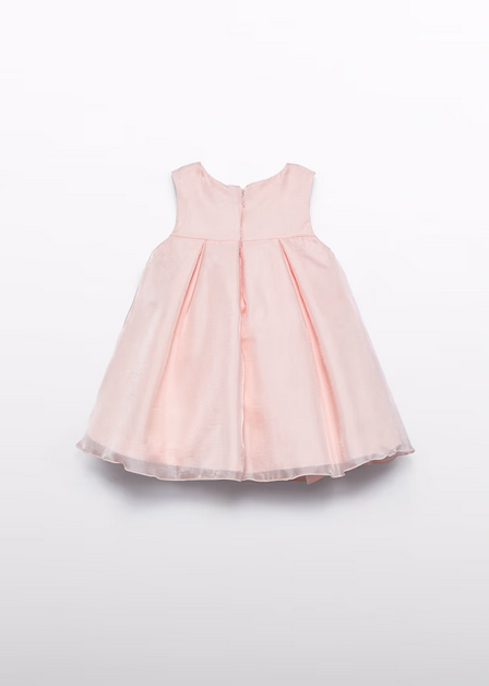 Abel & Lula 5008 - Organza Bow Dress – Peonia Pink
