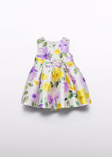 Abel & Lula 5019 Baby Girl's Mikado Floral Dress