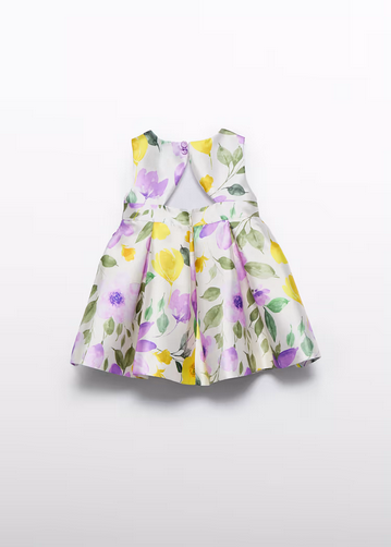 Abel & Lula 5019 Baby Girl's Mikado Floral Dress