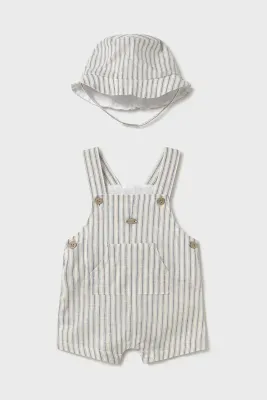 Mayoral 1601 Baby Boy Overalls & Hat 2PC